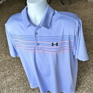 Stunning *UNDER ARMOUR Loose Heat Gear* mens playoff golf ⛳️ polo shirt - XL